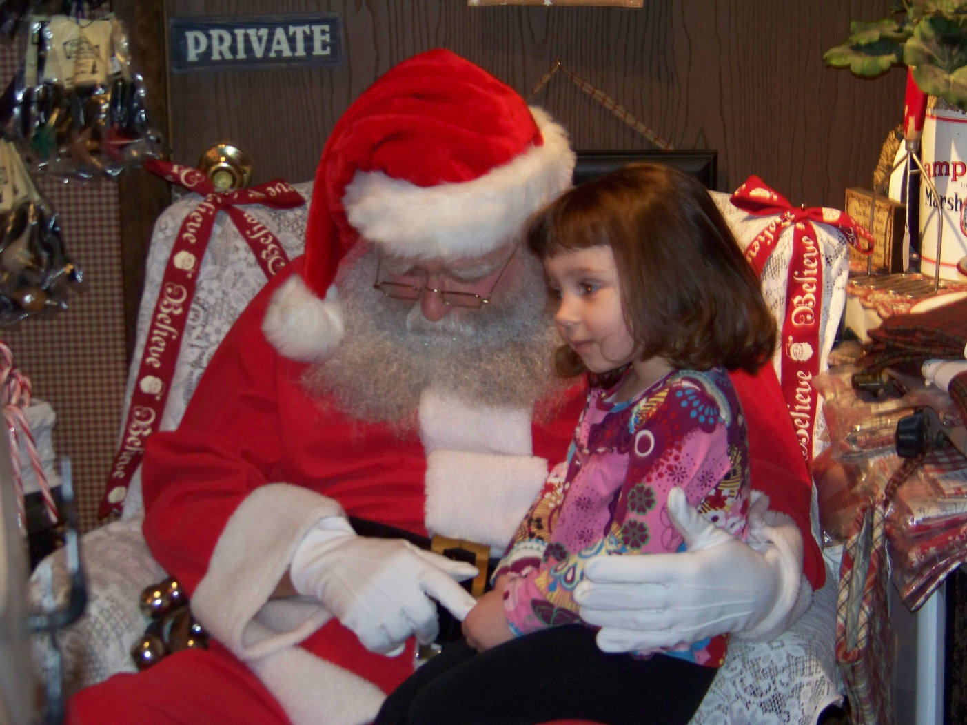 Audrey with Santa 2010